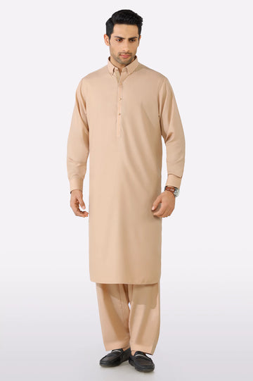 Beige Wash & Wear Fabric