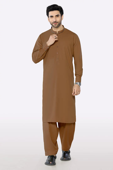 Brown Wash & Wear Fabric