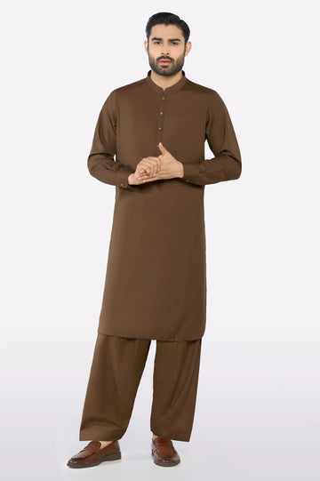 Coffee Brown Wash & Wear Fabric