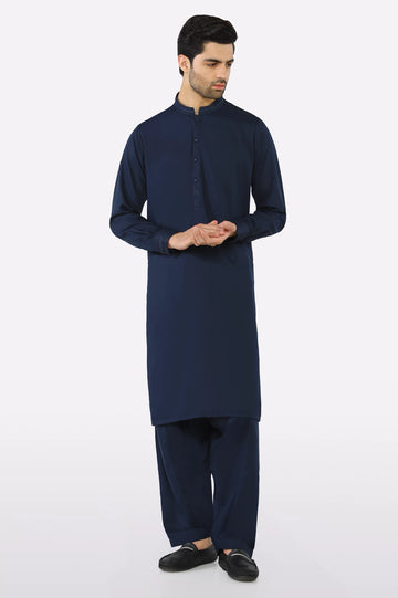 Navy Blue Wash & Wear Fabric