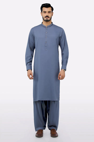 Dark Blue Wash & Wear Fabric
