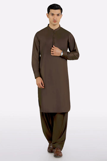 Dark Brown Wash & Wear Fabric