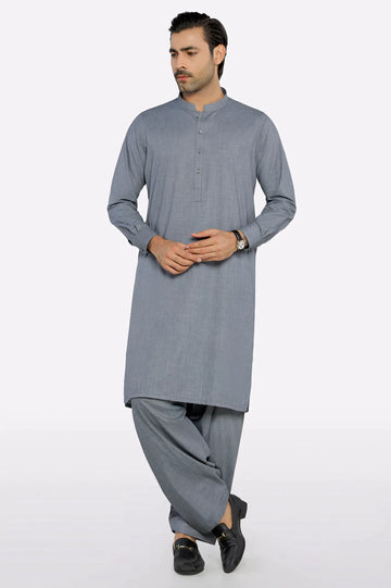 Grey Wash & Wear Fabric