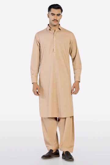 Khaki Arco Wool Fabric