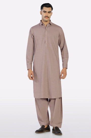 Brown Shetland Wool Fabric