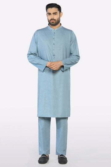 Light Blue Shetland Wool Fabric