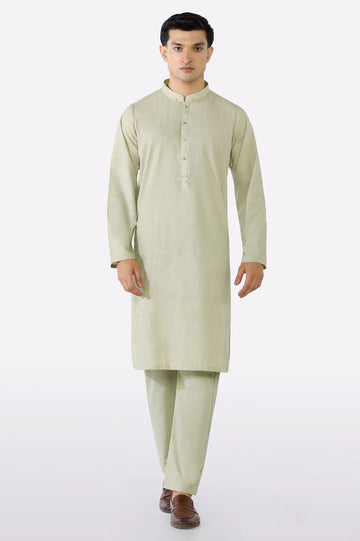 Light Green Shetland Wool Fabric