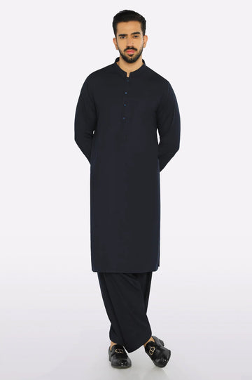 Dark Blue Wash & Wear Fabric