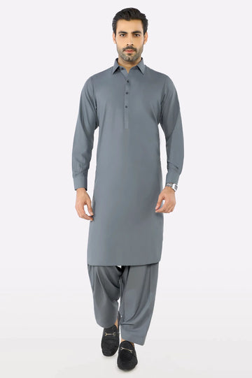 Grey Wash & Wear Fabric