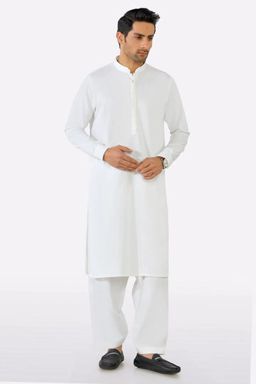 Off White Wash & Wear Fabric