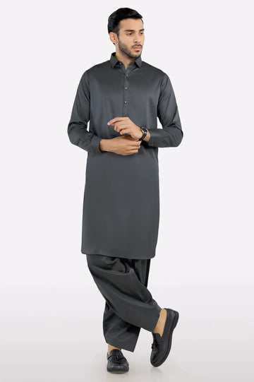Charcoal Wash & Wear Fabric