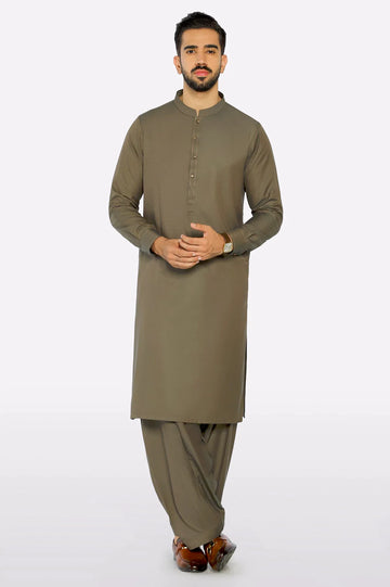 Olive Wash & Wear Fabric