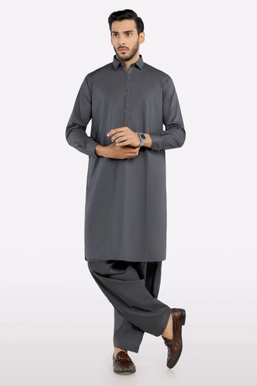 Grey Wash & Wear Fabric