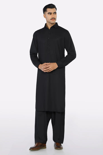 Black Wash & Wear Fabric