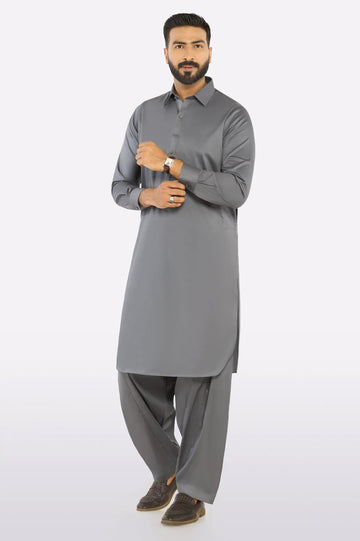 Grey Wash & Wear Fabric