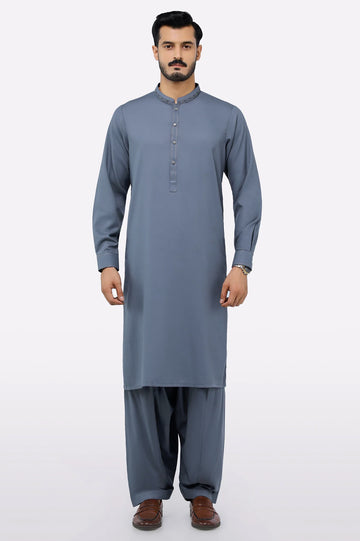 Grey Wash & Wear Fabric