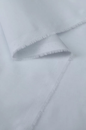 White Wash & Wear Fabric