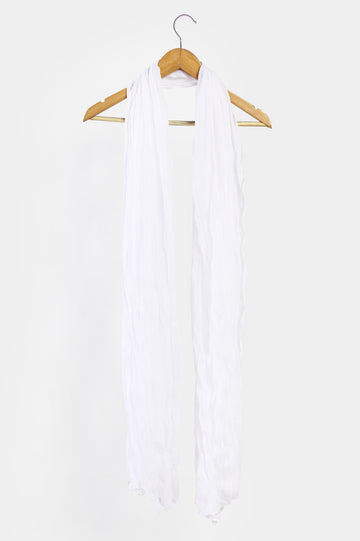 Off White Crinkle Shiffon Dupatta From Diners
