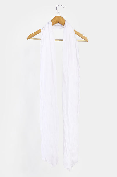 Off White Crinkle Shiffon Dupatta From Diners