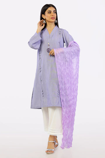 Lilac Crinkle Shiffon Dupatta