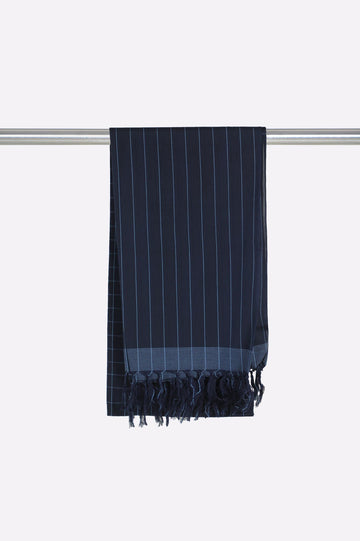 Navy Blue Plain Dupatta