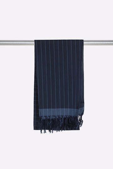 Navy Blue Plain Dupatta