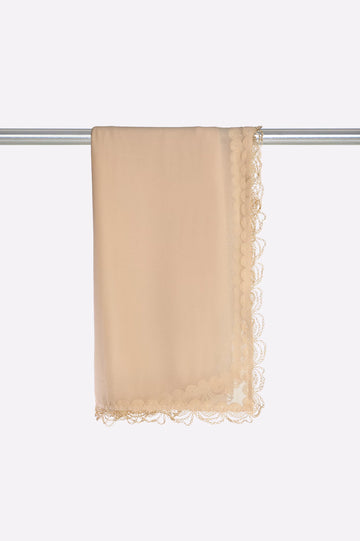 Beige Lace Dupatta