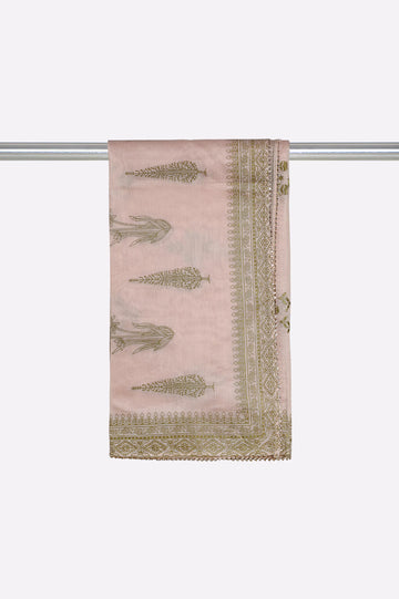 Peach Printed Dupatta