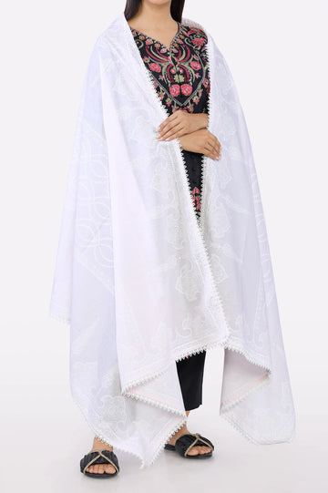 Pink Printed Dupatta From Diners