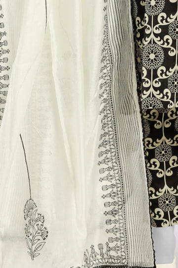 White Printed Dupatta