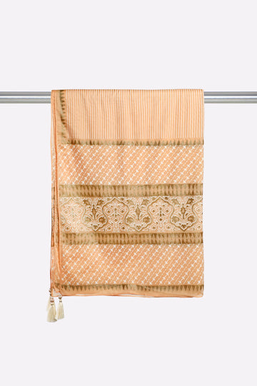 Orange Printed Dupatta