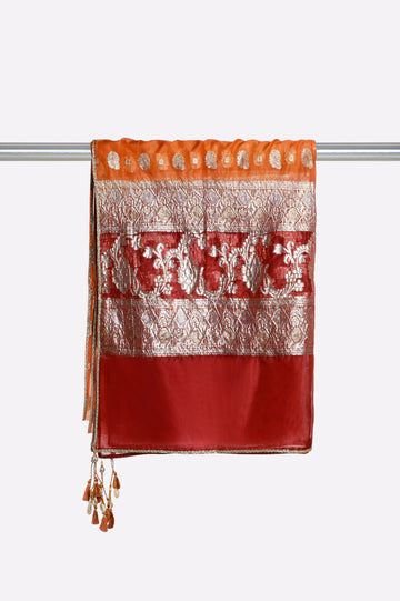 Maroon Printed Dupatta