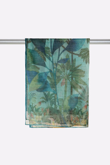 Light Blue Printed Dupatta