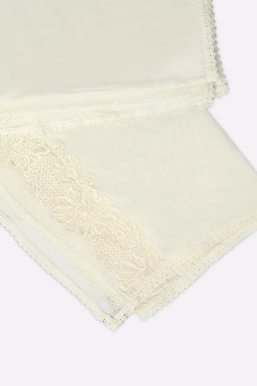 Off White Embroidered Dupatta
