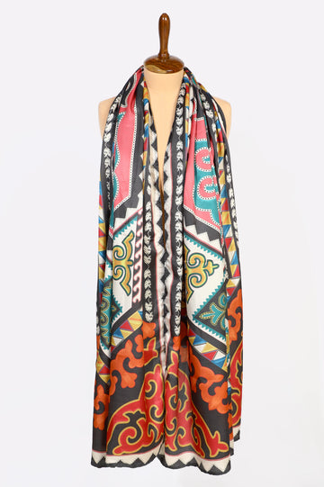 Black Printed Dupatta