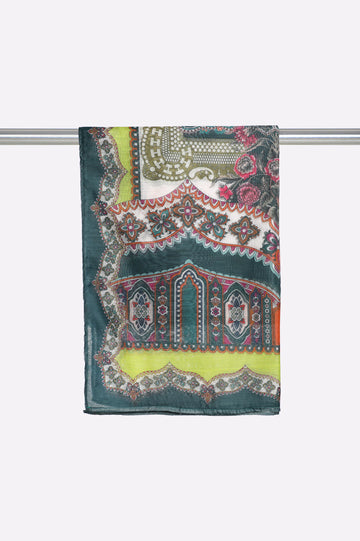 Green Printed Dupatta