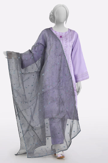 Blue Embroidered Dupatta