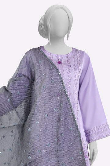 Blue Embroidered Dupatta