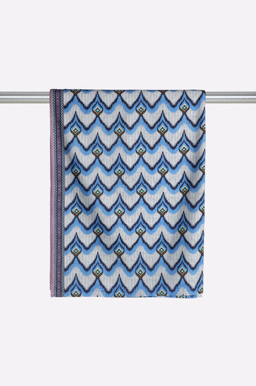 Blue Printed Dupatta