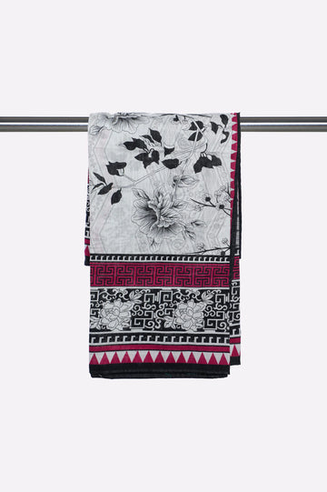 Purple Printed Dupatta
