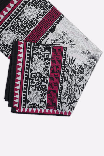 Purple Printed Dupatta