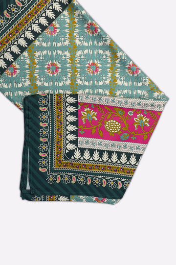 Green Printed Dupatta