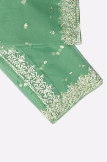 Light Green Embroidered Dupatta