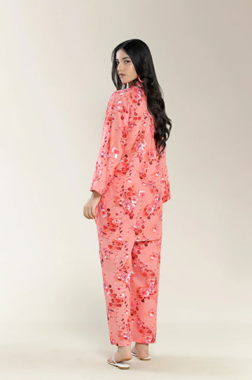 Printed Lawn-Peach 2PC