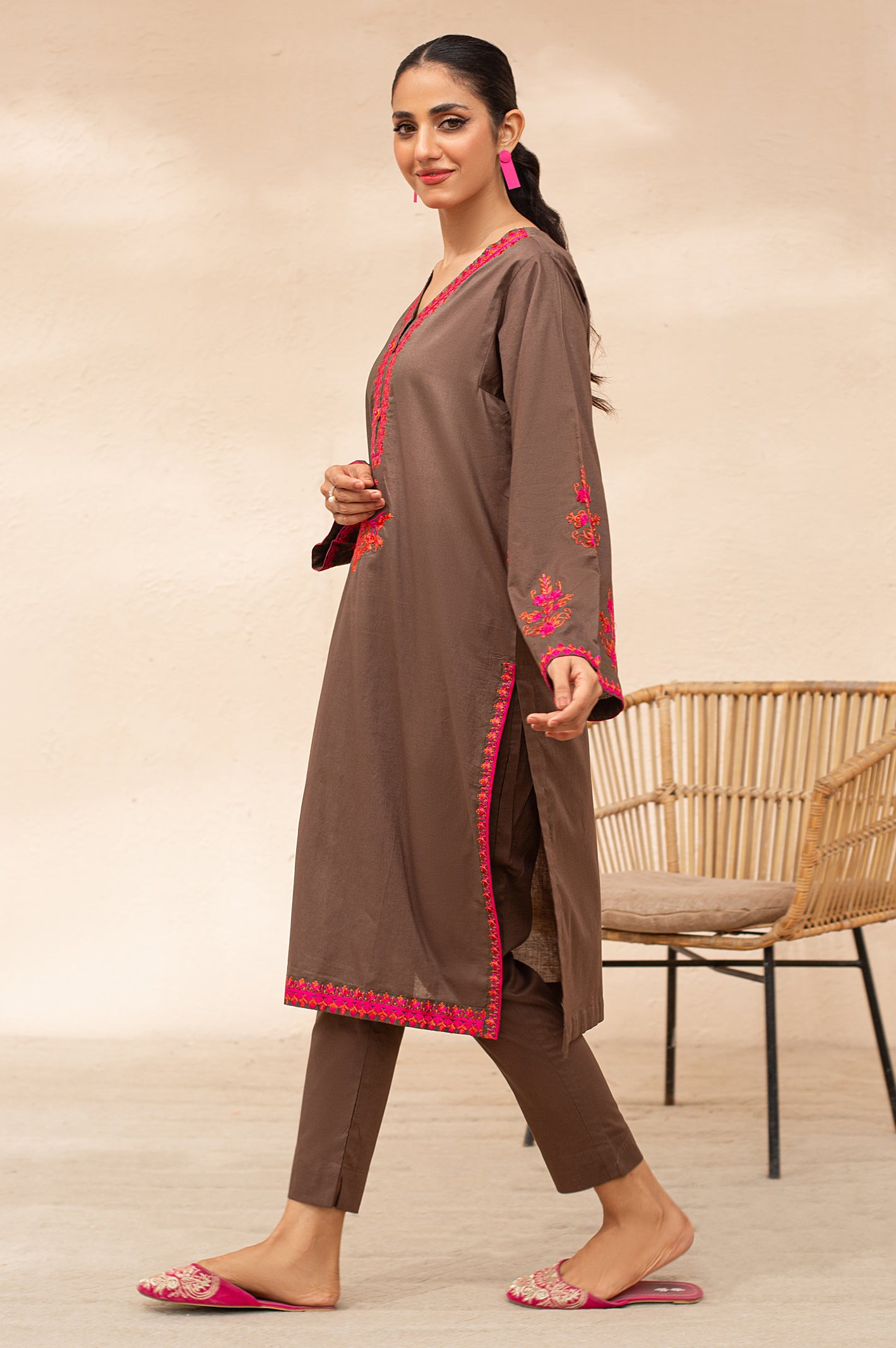 2PC Embroidered Suit From Diners