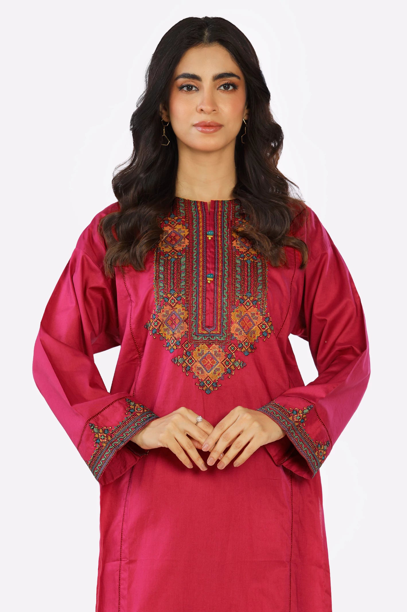 Cambric Embroidered 2PC Suit From Diners