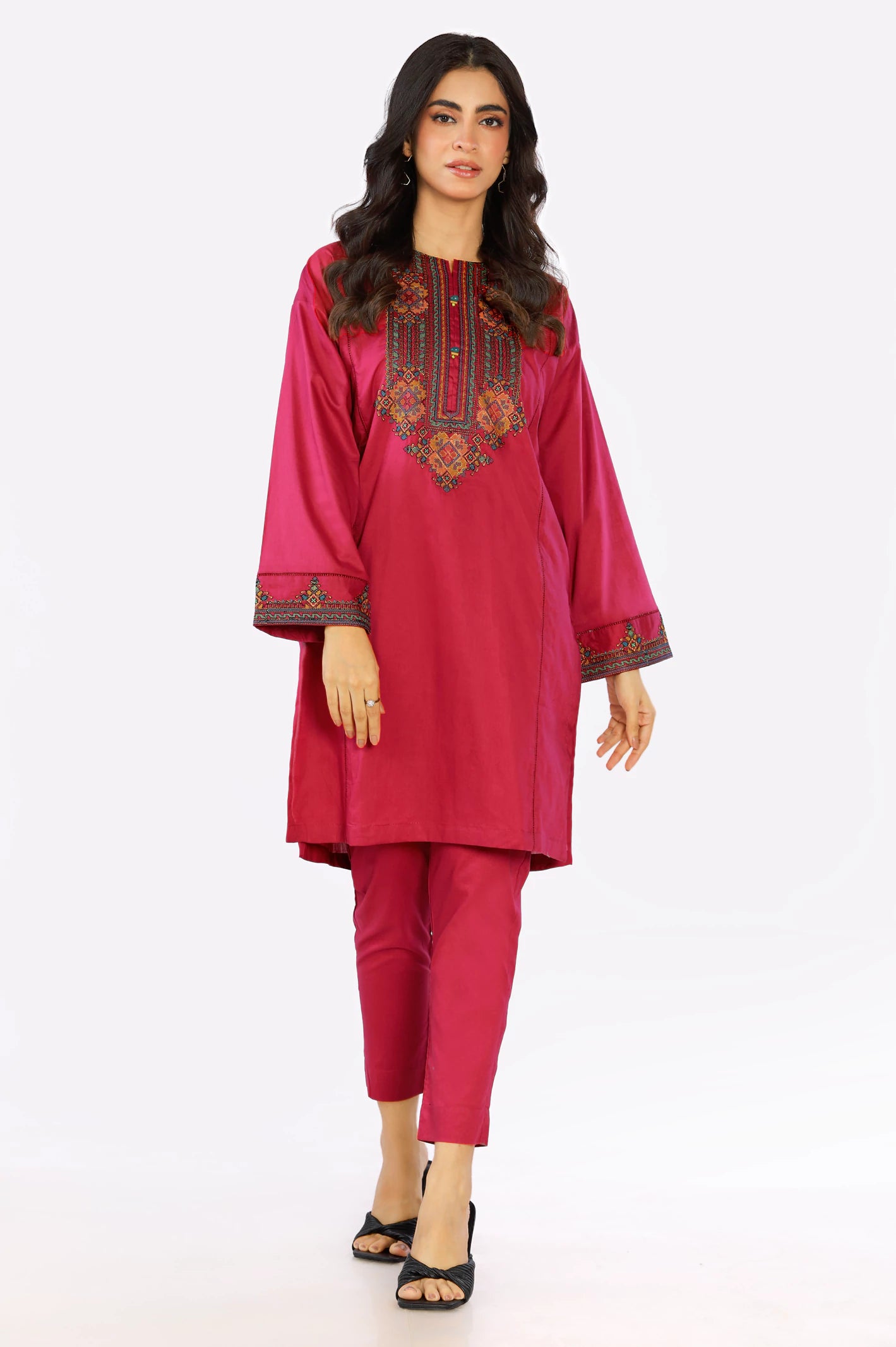 Cambric Embroidered 2PC Suit From Diners