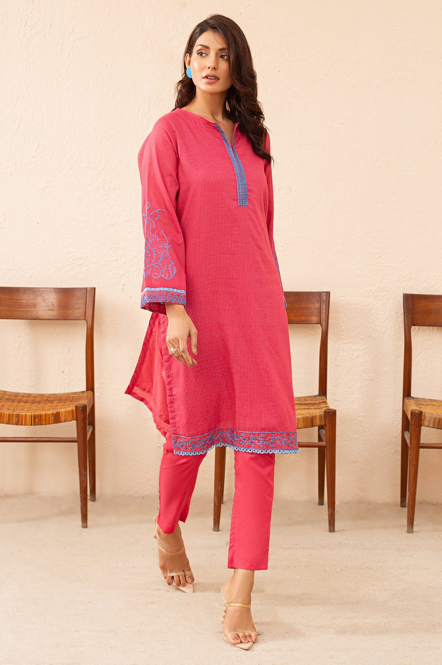2PC Embroidered Suit From Diners