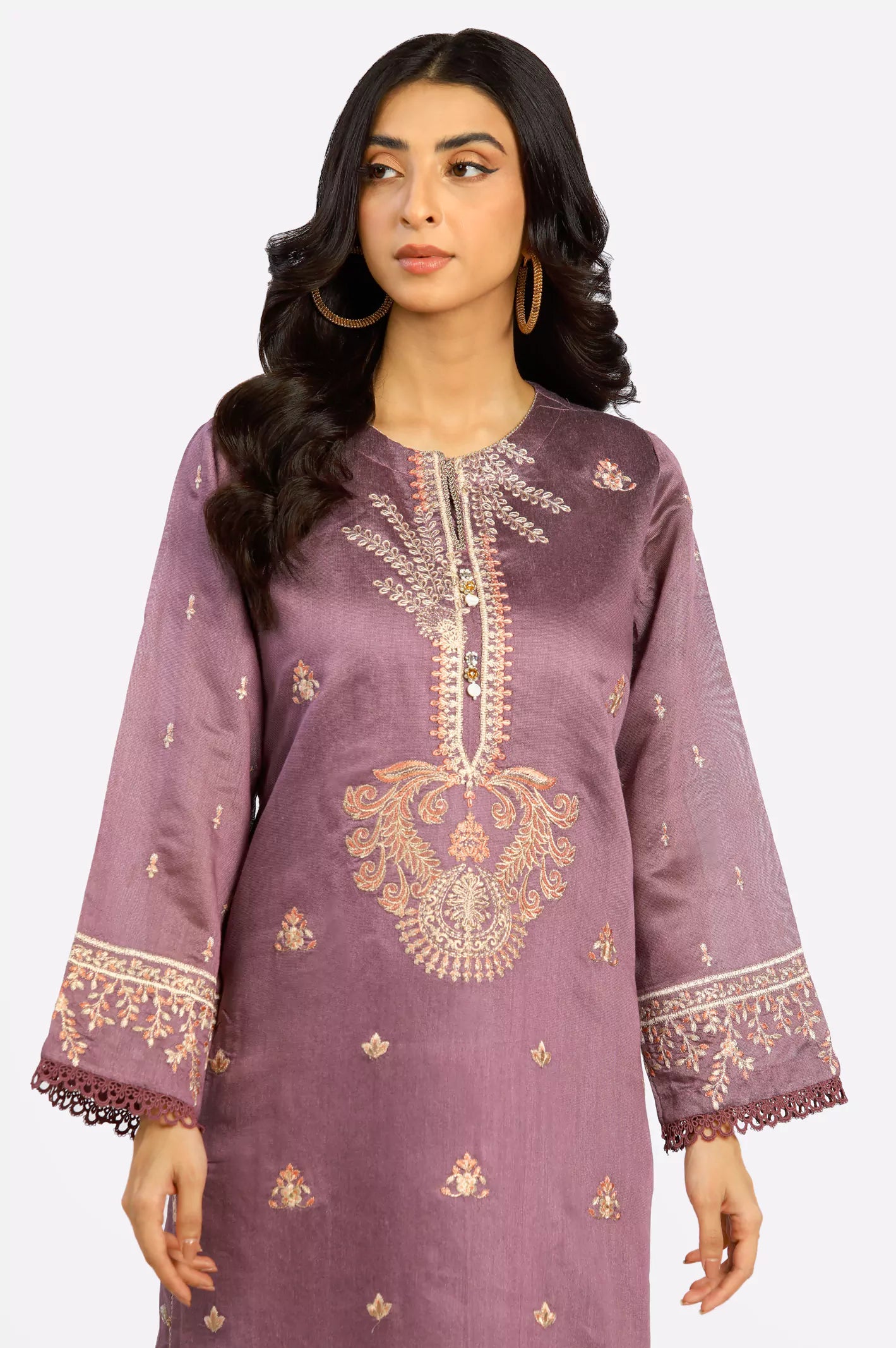 Khadi Net Embroidered 2PC Suit From Diners