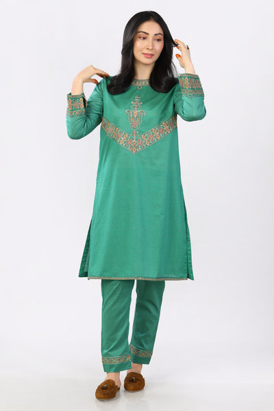 2PC Dyed Embroidered Suit From Diners